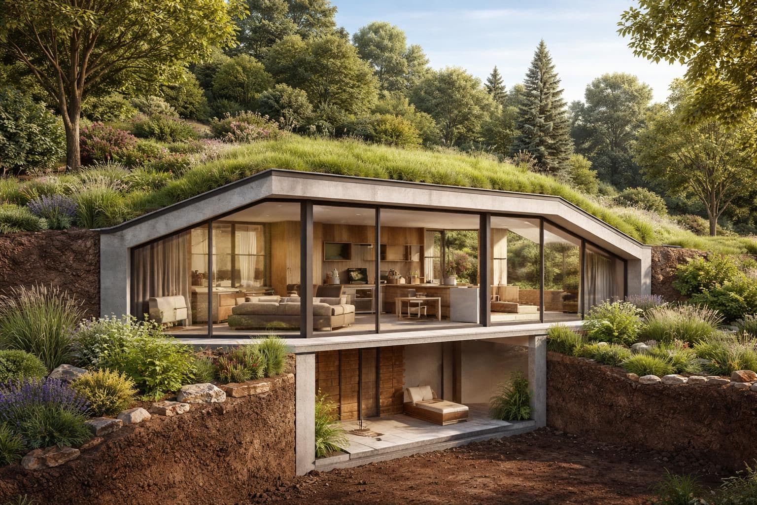 découvrez les avantages d'un plan de maison semi-enterrée, une architecture originale alliant esthétisme, économie d'énergie et intégration harmonieuse dans le paysage.